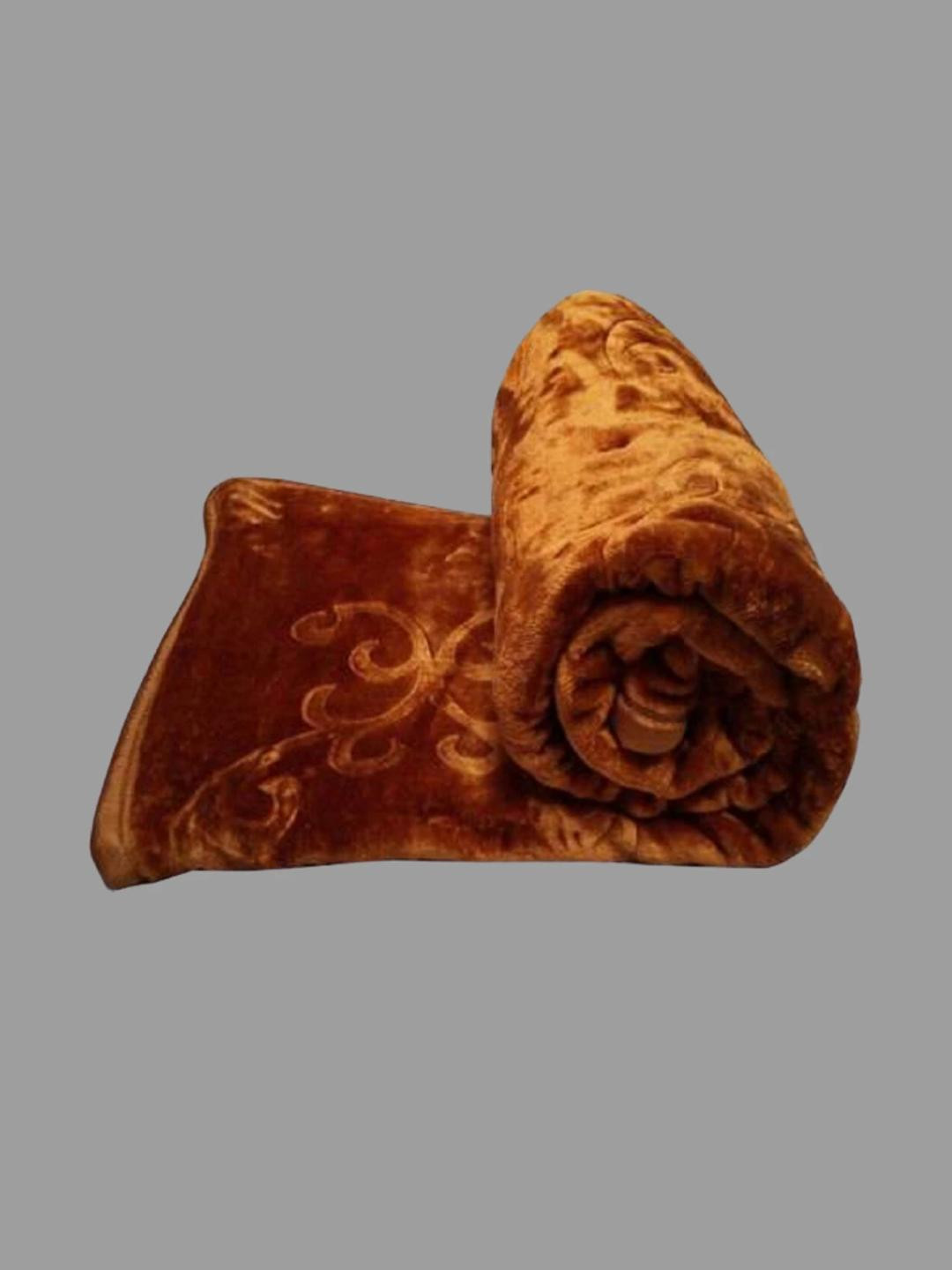 Doristyle Gold 300 GSM SOLID MINK Double Bed Blanket