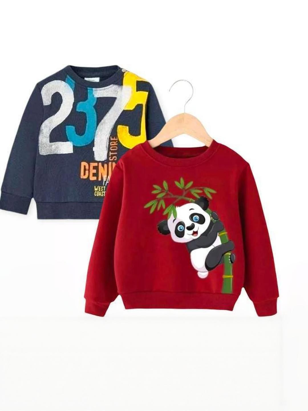Be Perfect Kids-Unisex Multicoloured Fleece Sweatshirts