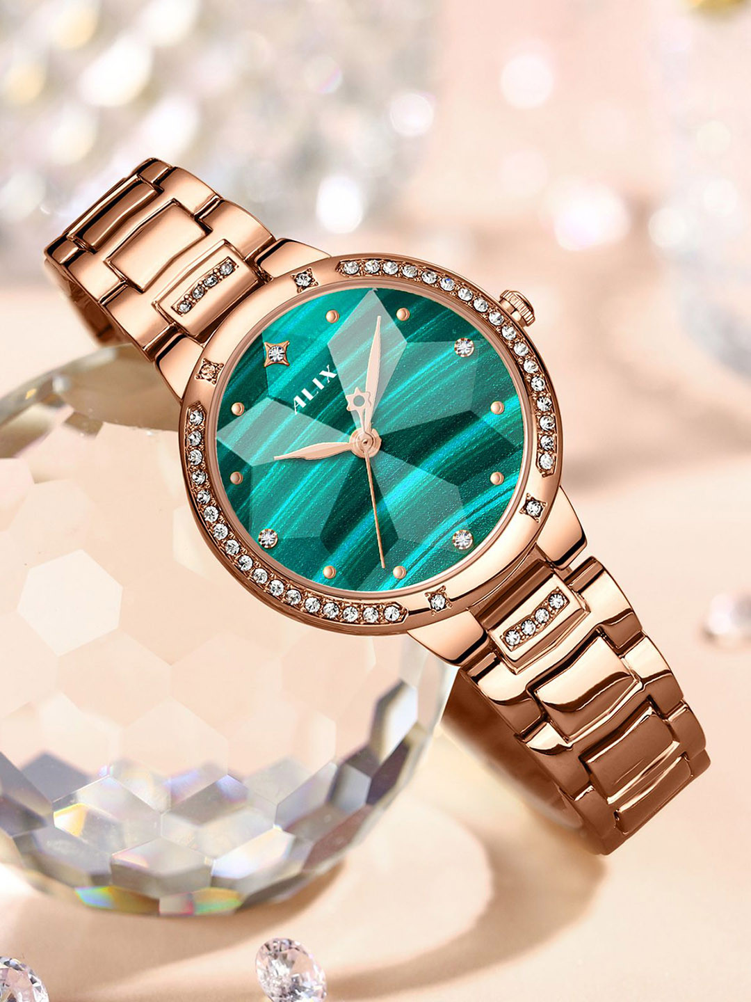 ALIX Women Embellished Analogue Watch AL2538_RGBE