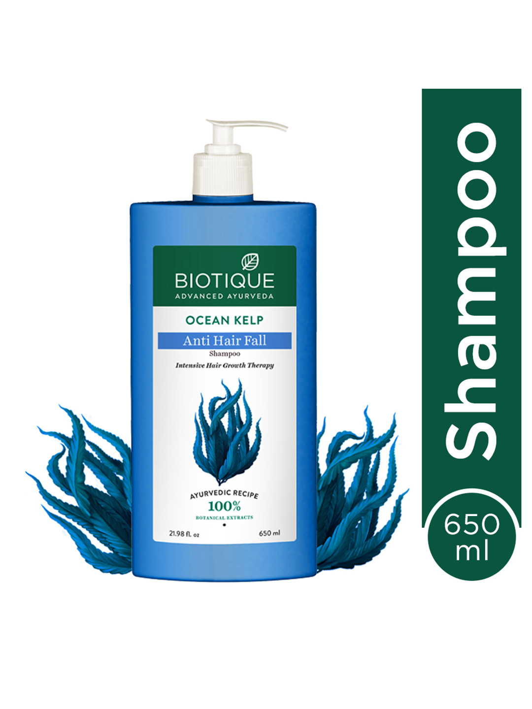 Biotique Ocean Kelp Anti-Hair Fall Shampoo for Intensive Hair Growth Therapy 650 ml