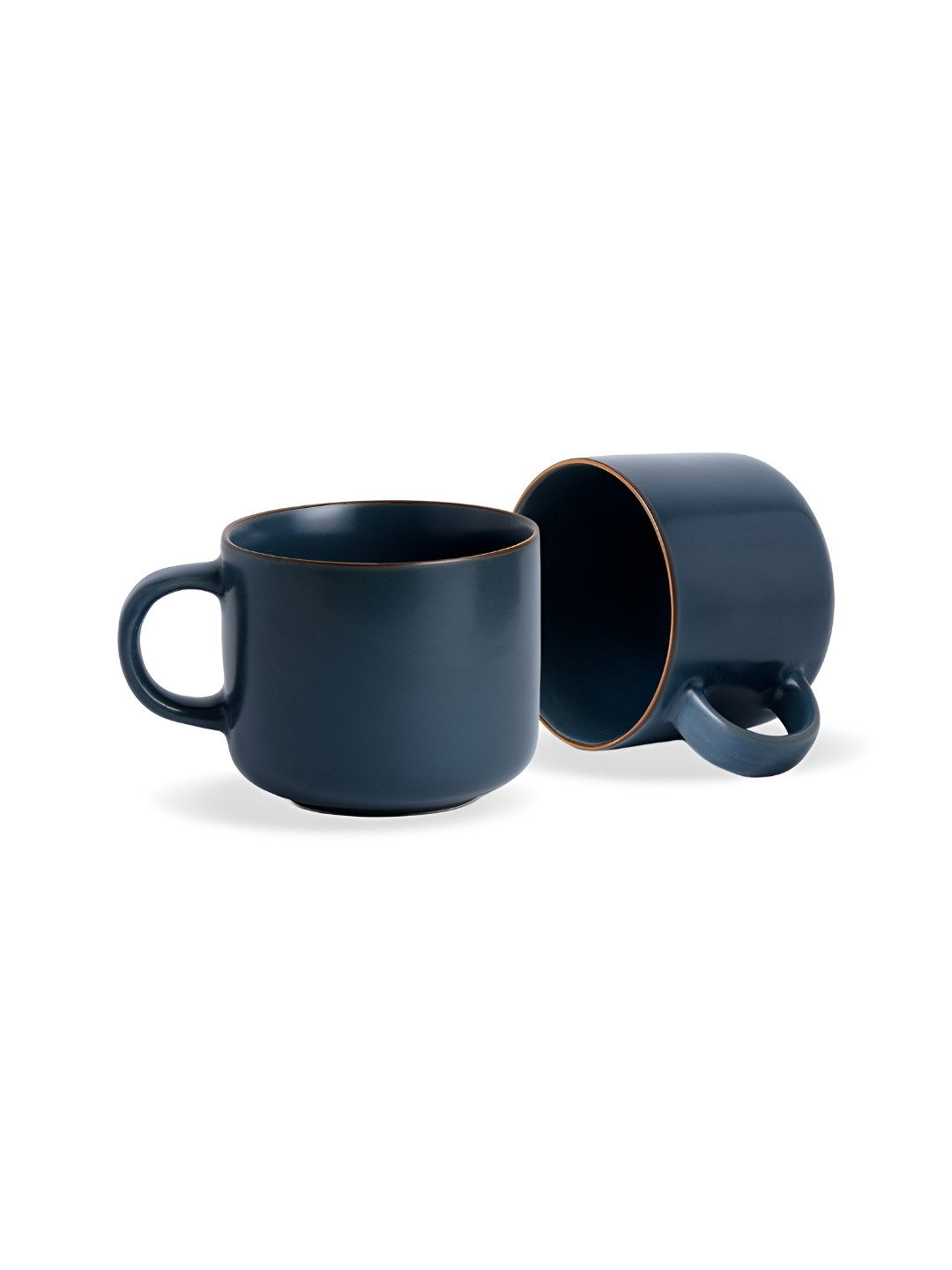 SHAY Japandi Grey 2 Pieces Ceramic Matte Mugs