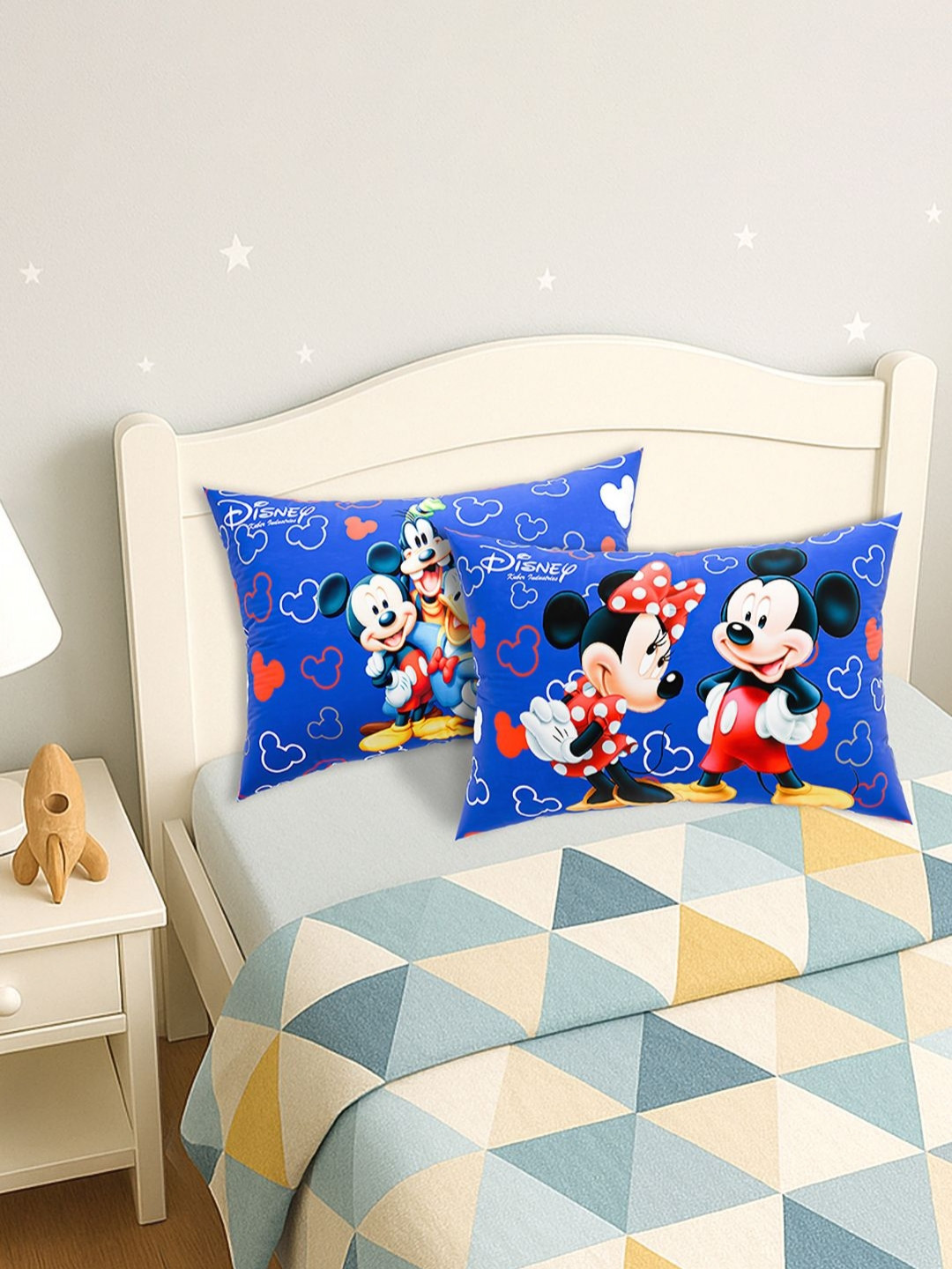 Aura Blue & Red 2 Pieces Disney Printed Ultra Soft Baby Pillows