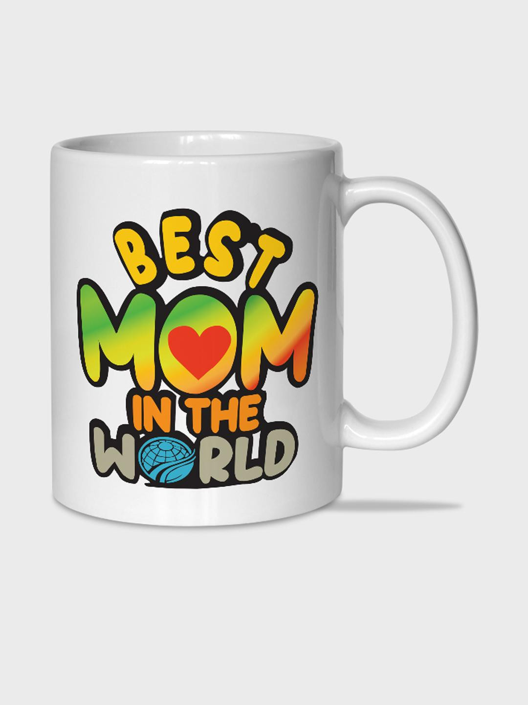The Gifts Factory White Best Mom Printed Ceramic Glossy Cups and Mugs