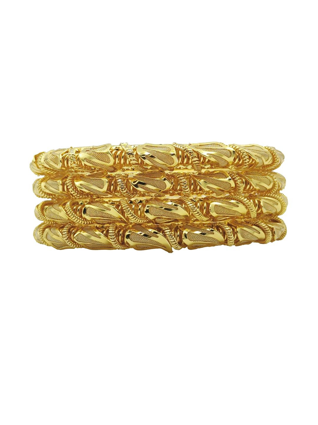 Set Of 4 Gold Plated Lokhan Bangle