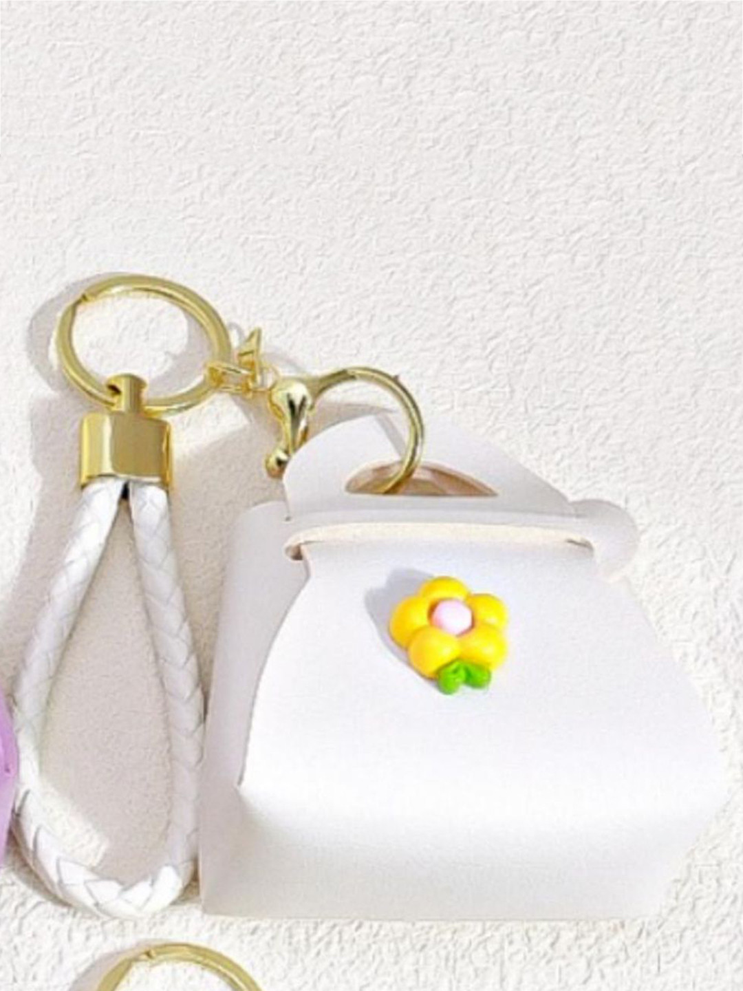 SALTY Floral Mini White Bag Charm