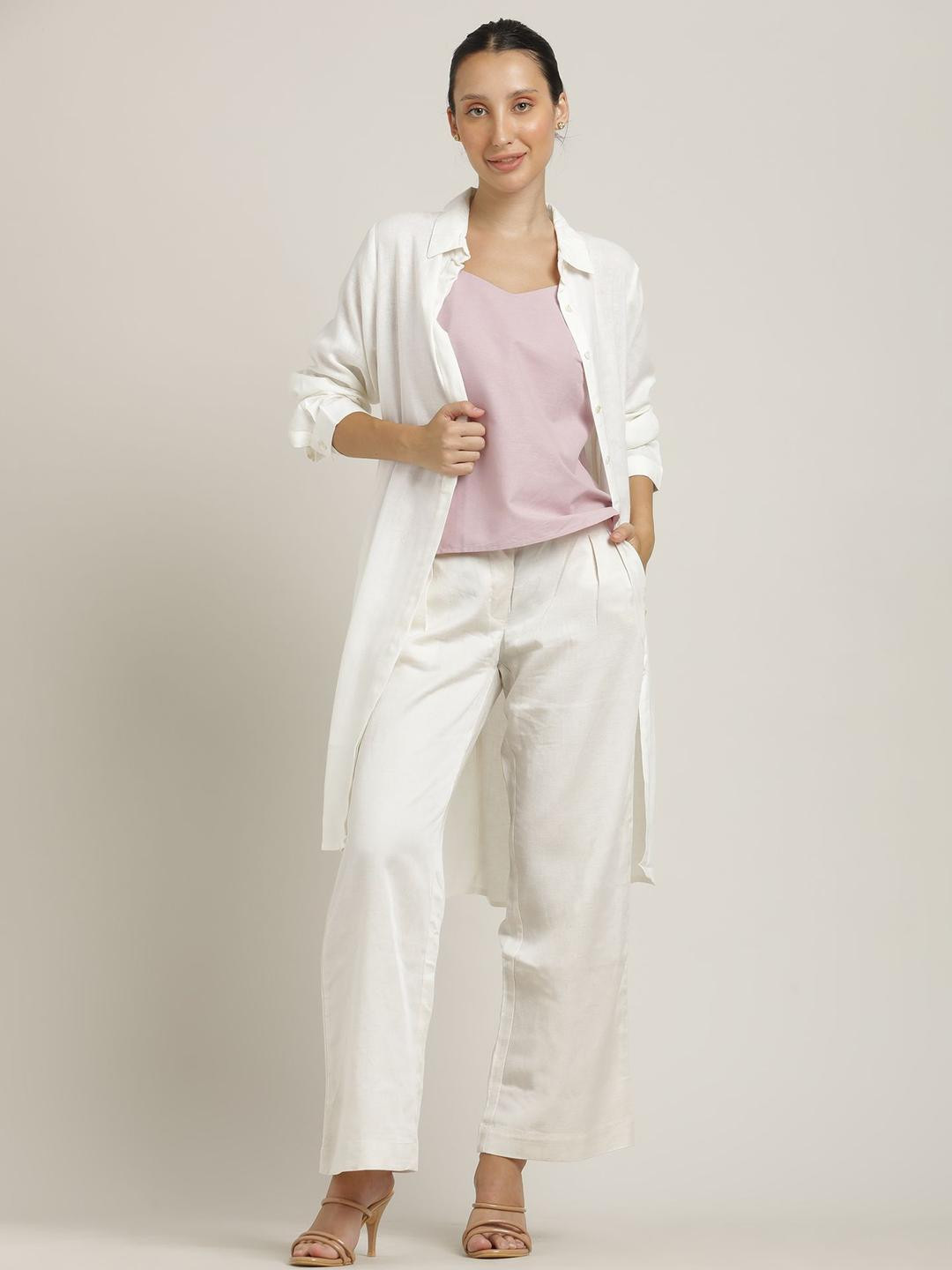 Saltpetre Slip Top With Pant & Overlay Co-ord set