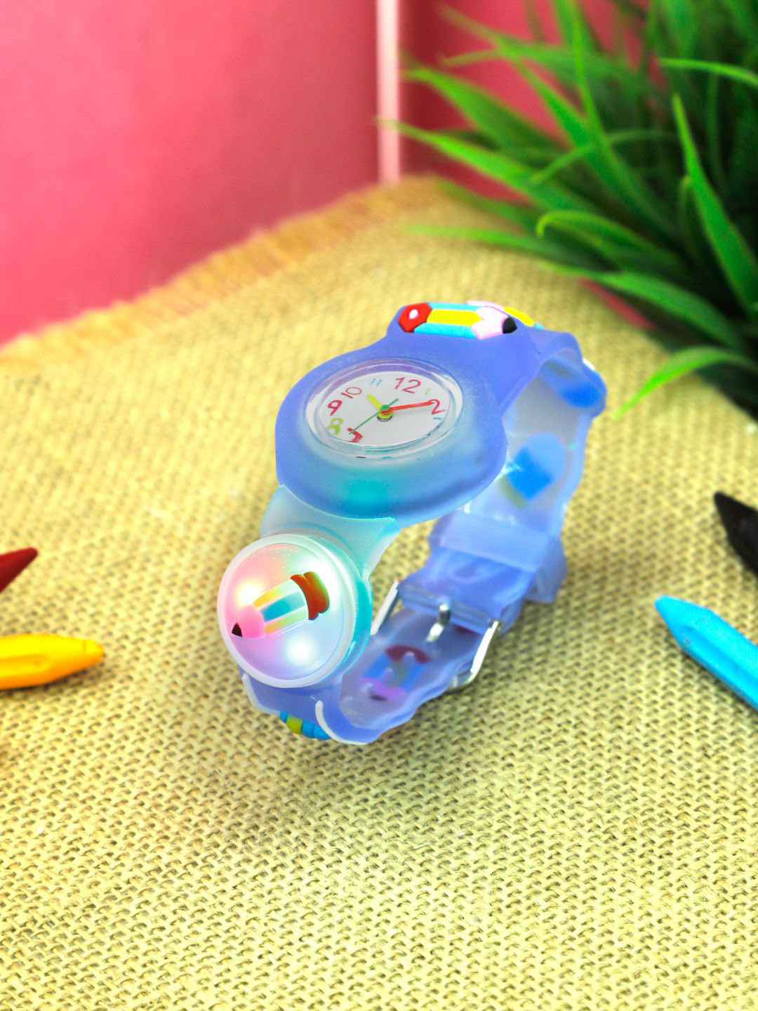 Stoln Girls Embellished Dial with LED Light Analogue Watch 25-25-18714-2-A