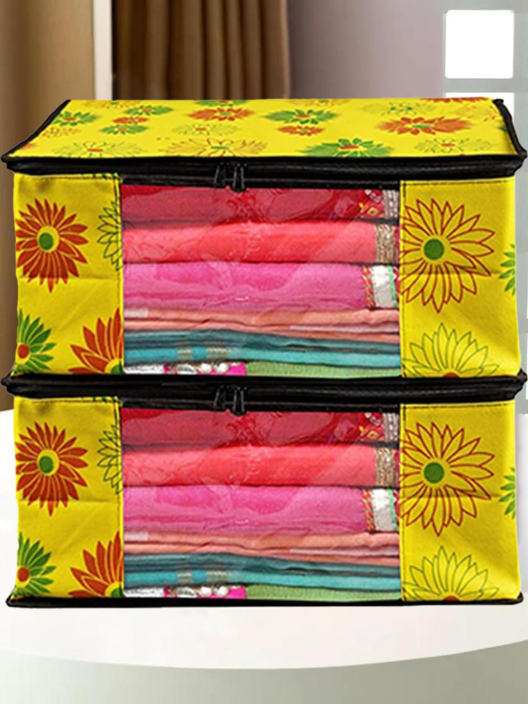 AMAK INC Yellow Fabric Multi-Utility Wardrobe Organisers