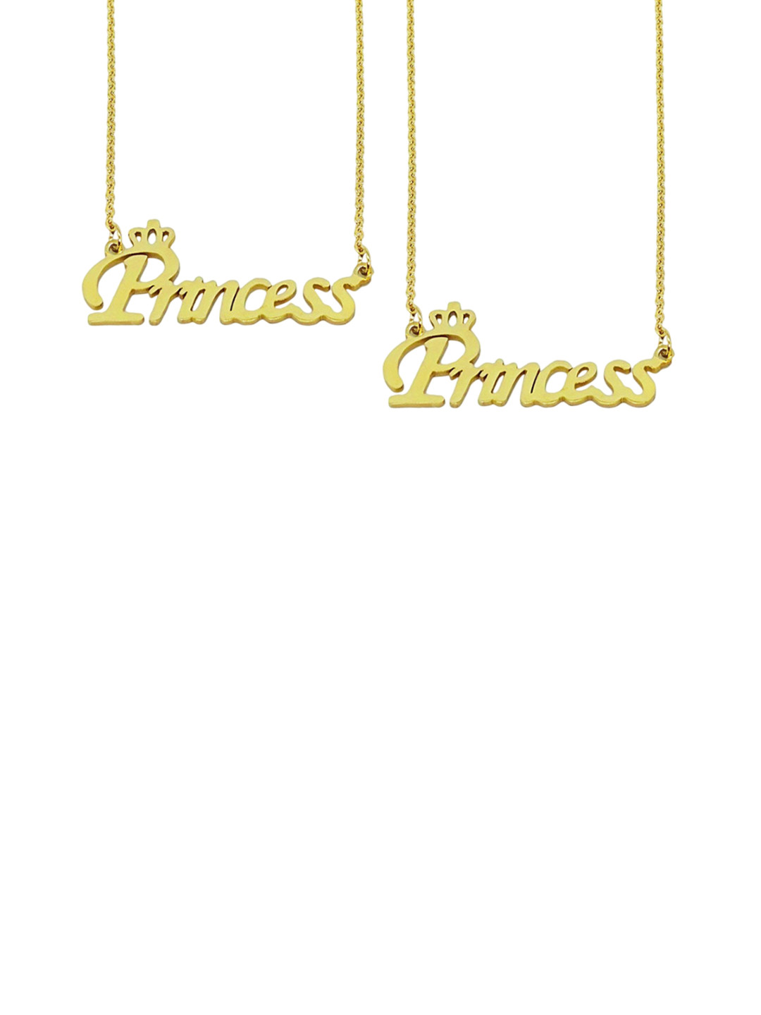 Stylewell Gold-Plated Geometric Pendants with Chains
