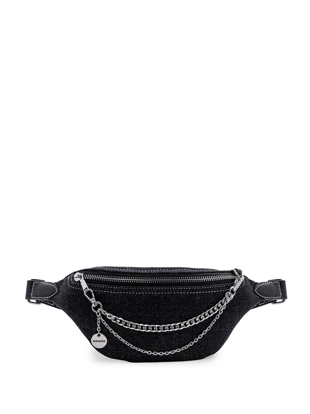 MIRAGGIO Denim Waist Bag With Adjustable Sling