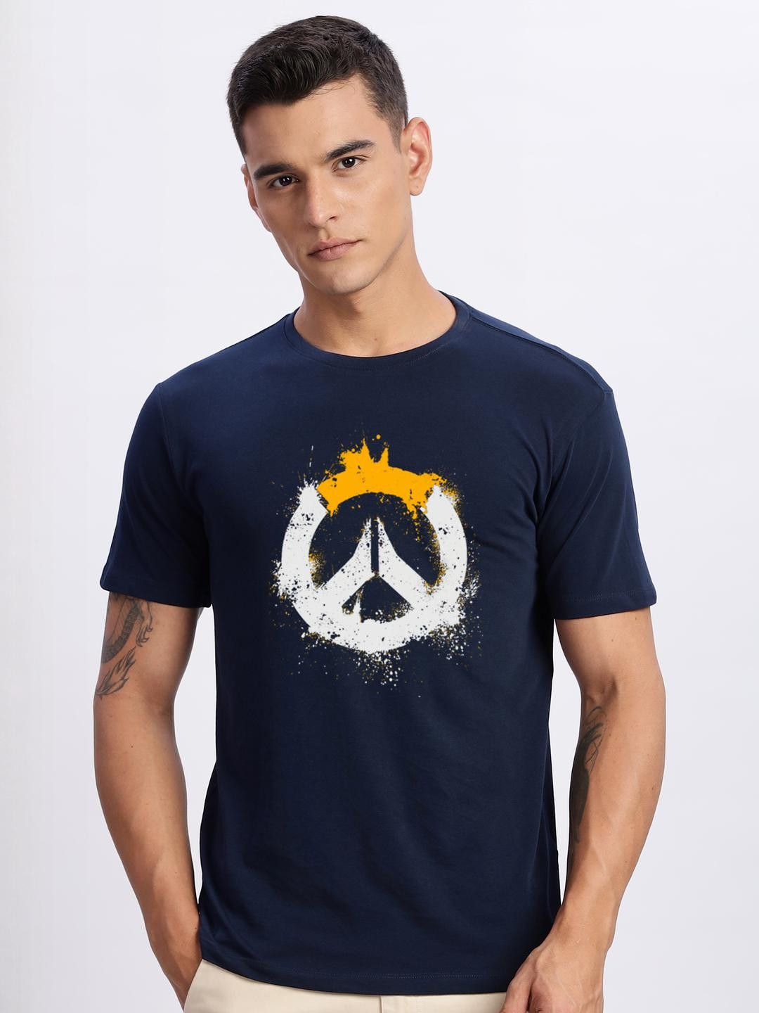 ADRO Men Navy Blue Tshirts