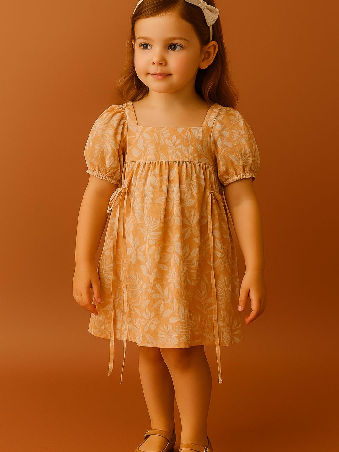 KICO Floral Puff Sleeve Dress