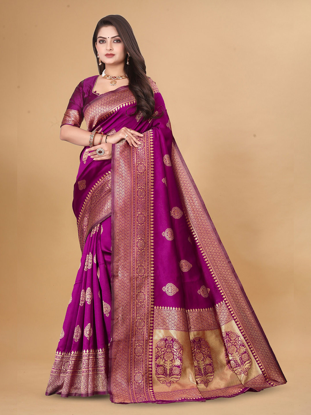oxalis Woven Design Zari Kanjeevaram Saree