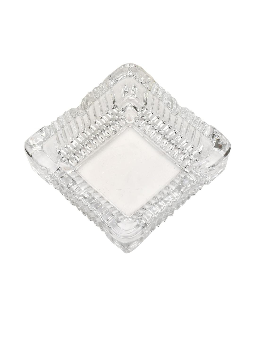 SOMIL Transparent Single Glass Ash Trays