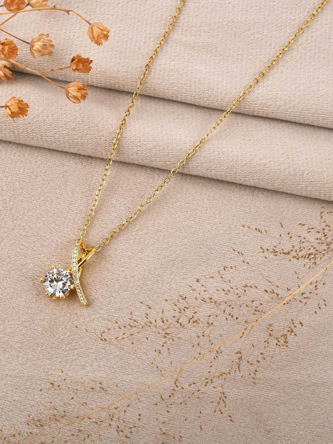 SHILLYN  Hypo Allergic & Demi-fine Gold-Plated Contemporary Pendants with Chains