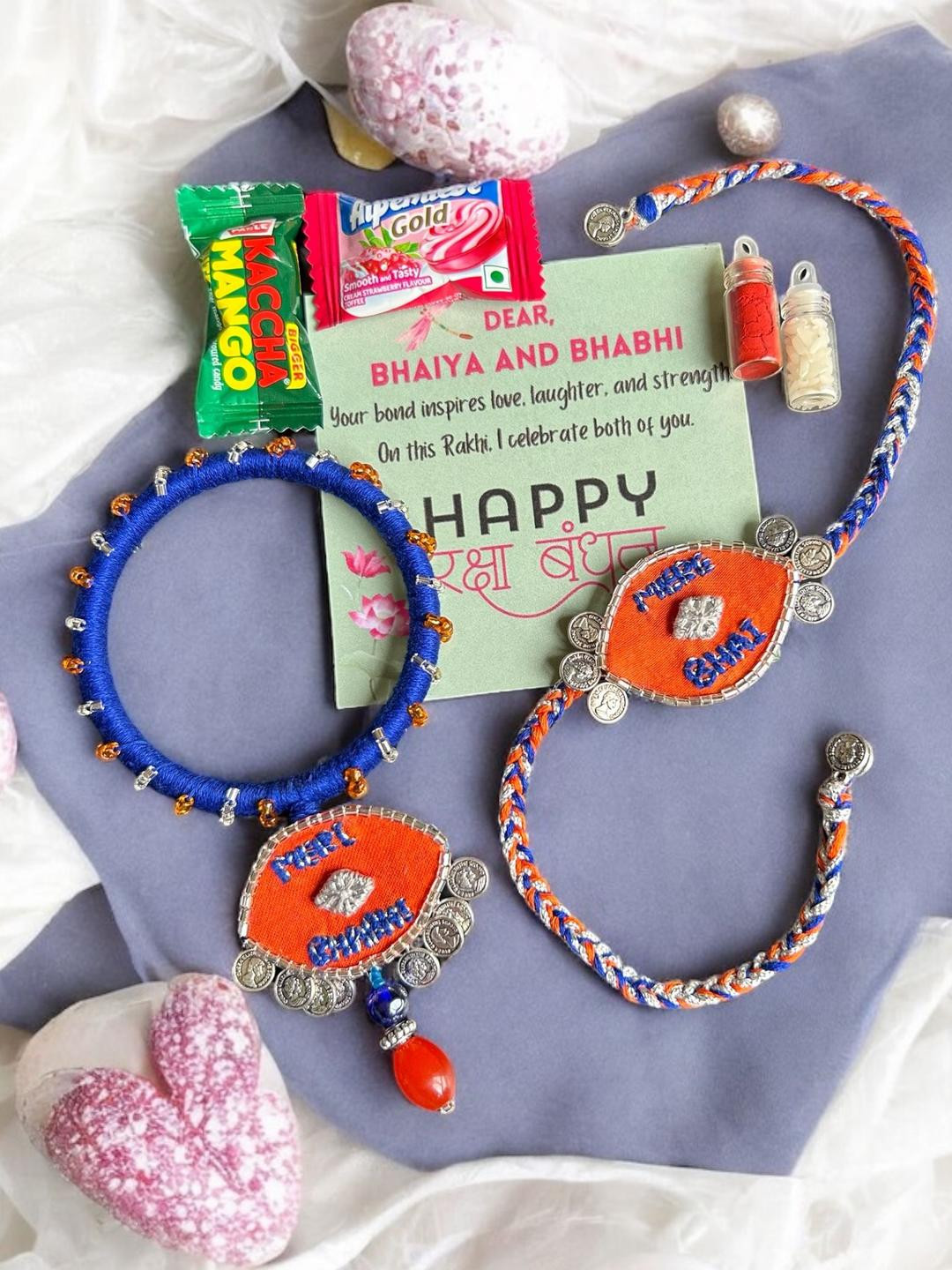 JEWELWATI Bhaiya Bhabhi Rakhi & Roli Chawa