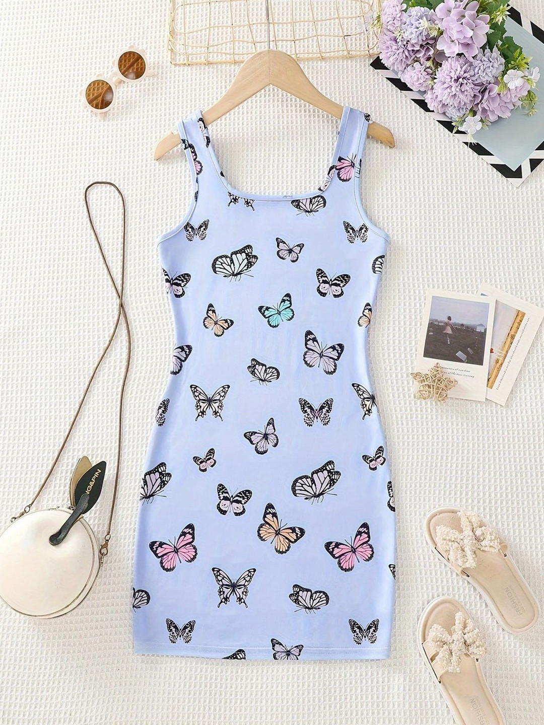 Miss & Chief Girls Animal Print Bodycon Mini Dress