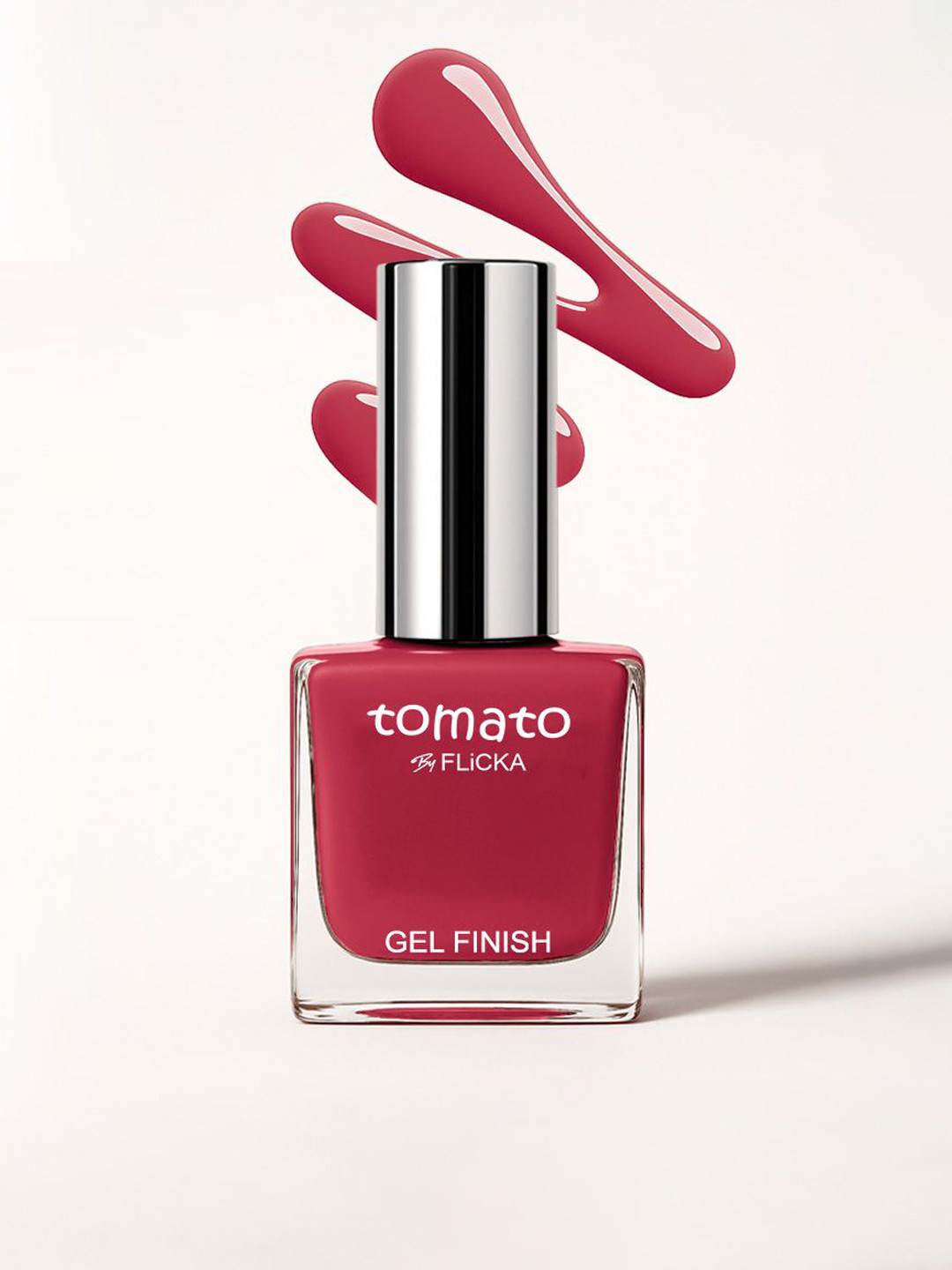 FLiCKA Tomato Long Lasting Quick Dry Gel Finish Nail Polish 9.9 ml - Shade 08