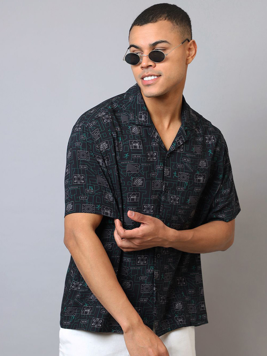 Free Authority Men Squid Game Printed Regular Fit Shirt