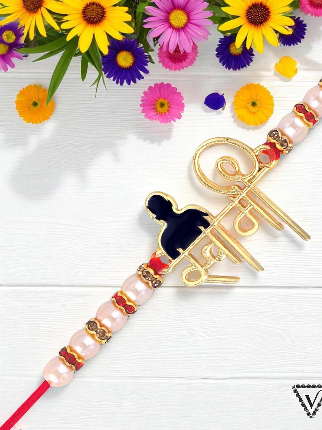 Vivastri Swami Samarth Gold Plated Rakhi