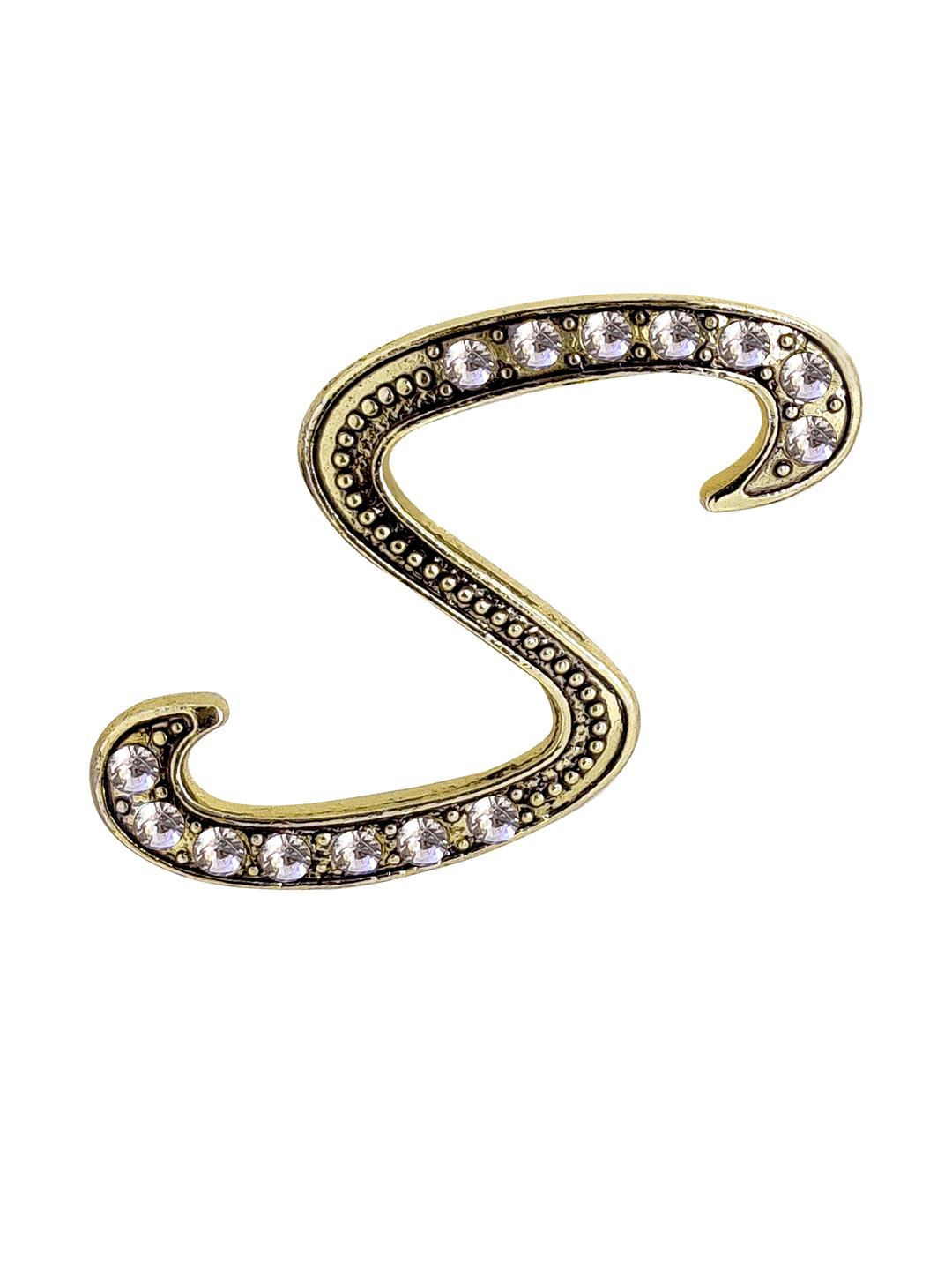 FURE S Initial Alphabet Brooch