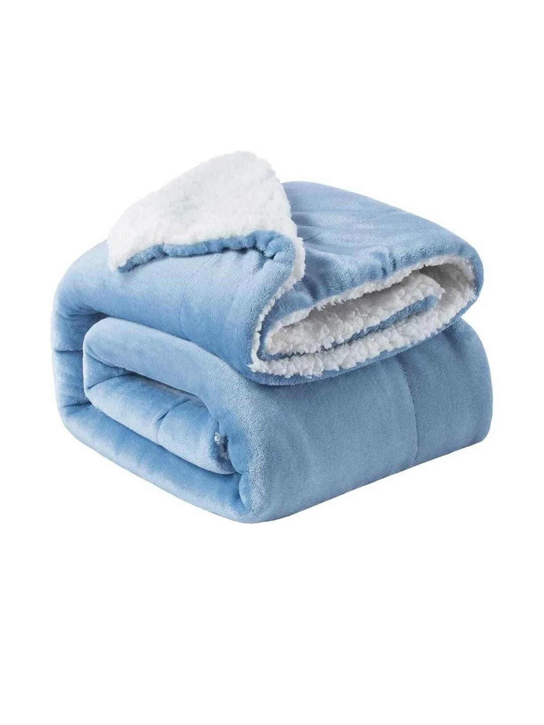 Doristyle Sky Blue 500 GSM Double Bed Blanket