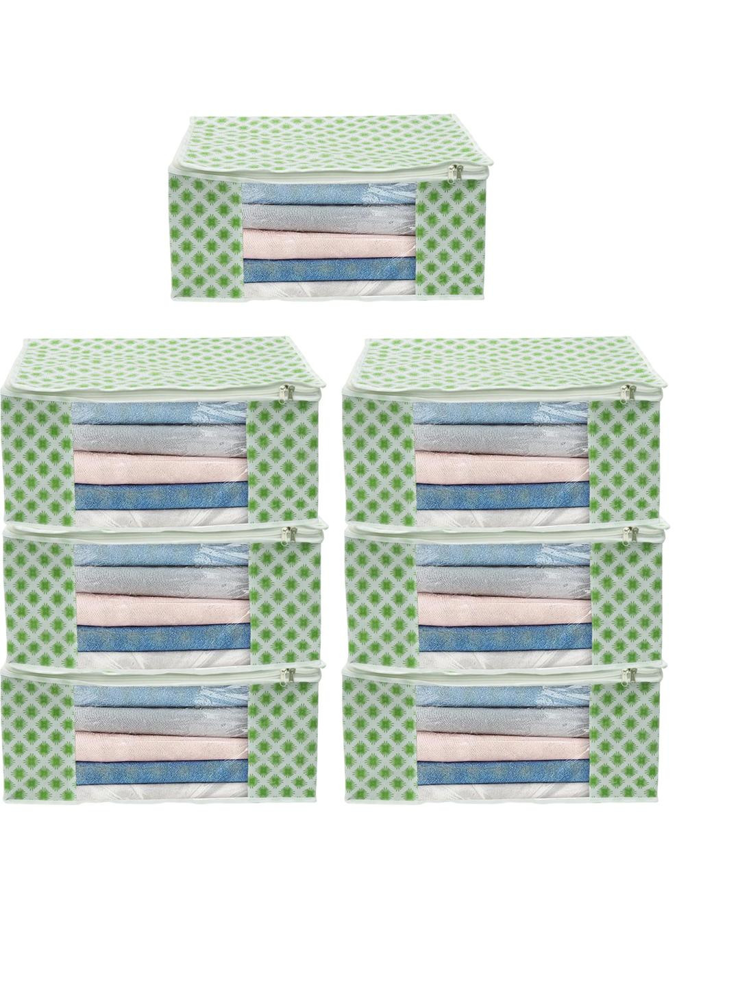 AMAK INC Green Fabric Multi-Utility Wardrobe Organisers