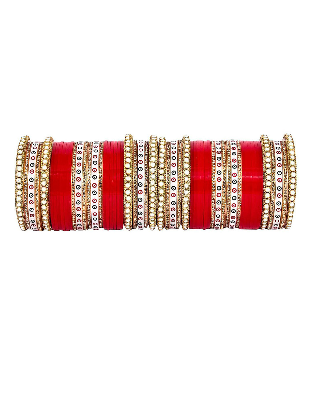 trylo fashion Set Of 54 Stone Studded Bangle