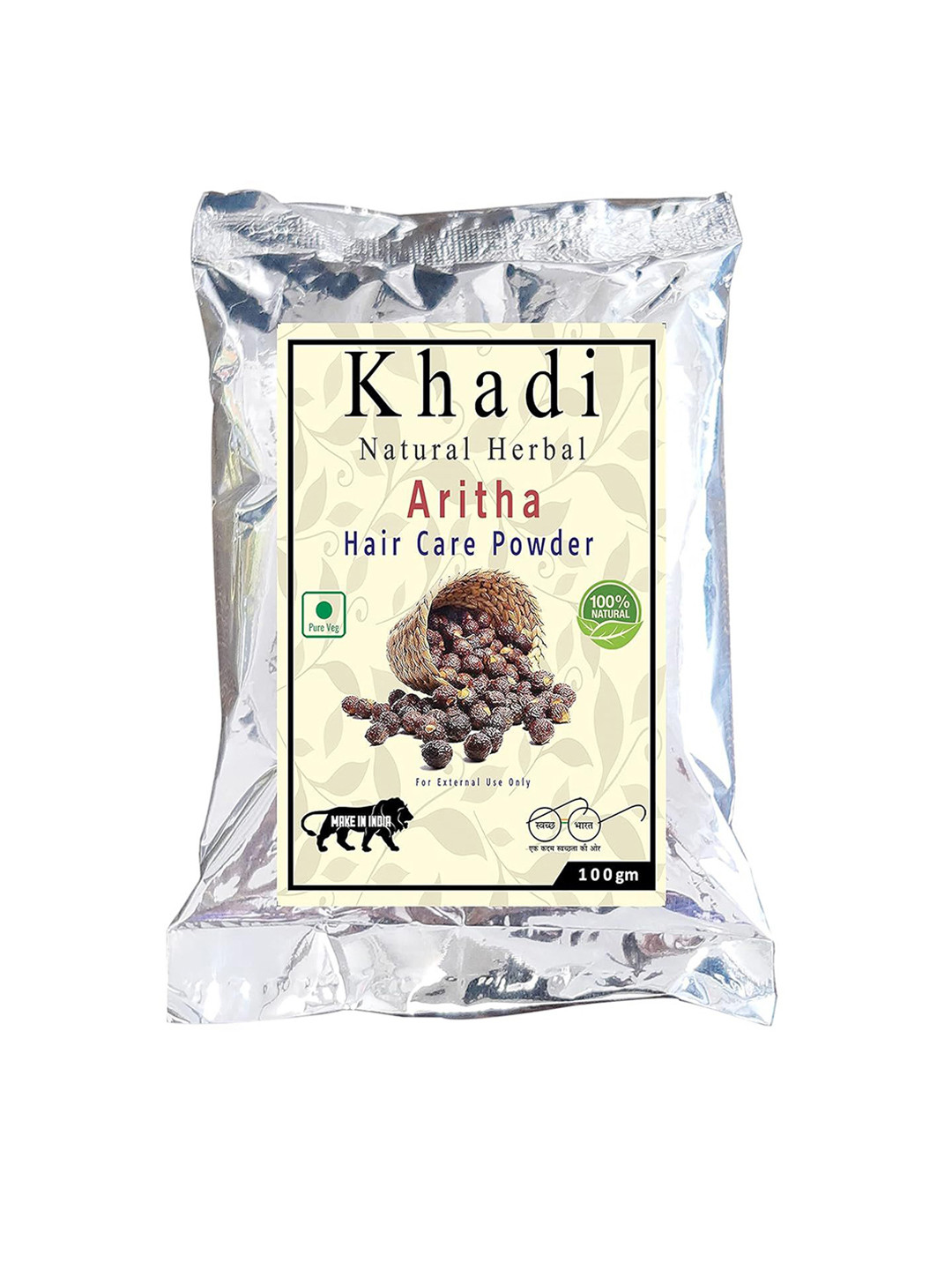 khadi natural herbal Aritha Shampoo To Control Hair Loss & Breakage - 100 g