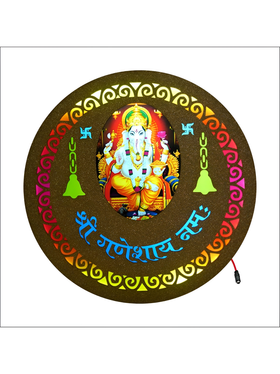 SHRI KHATU SHYAM CREATION Brown And Green Single Piece Religious Wall Arts