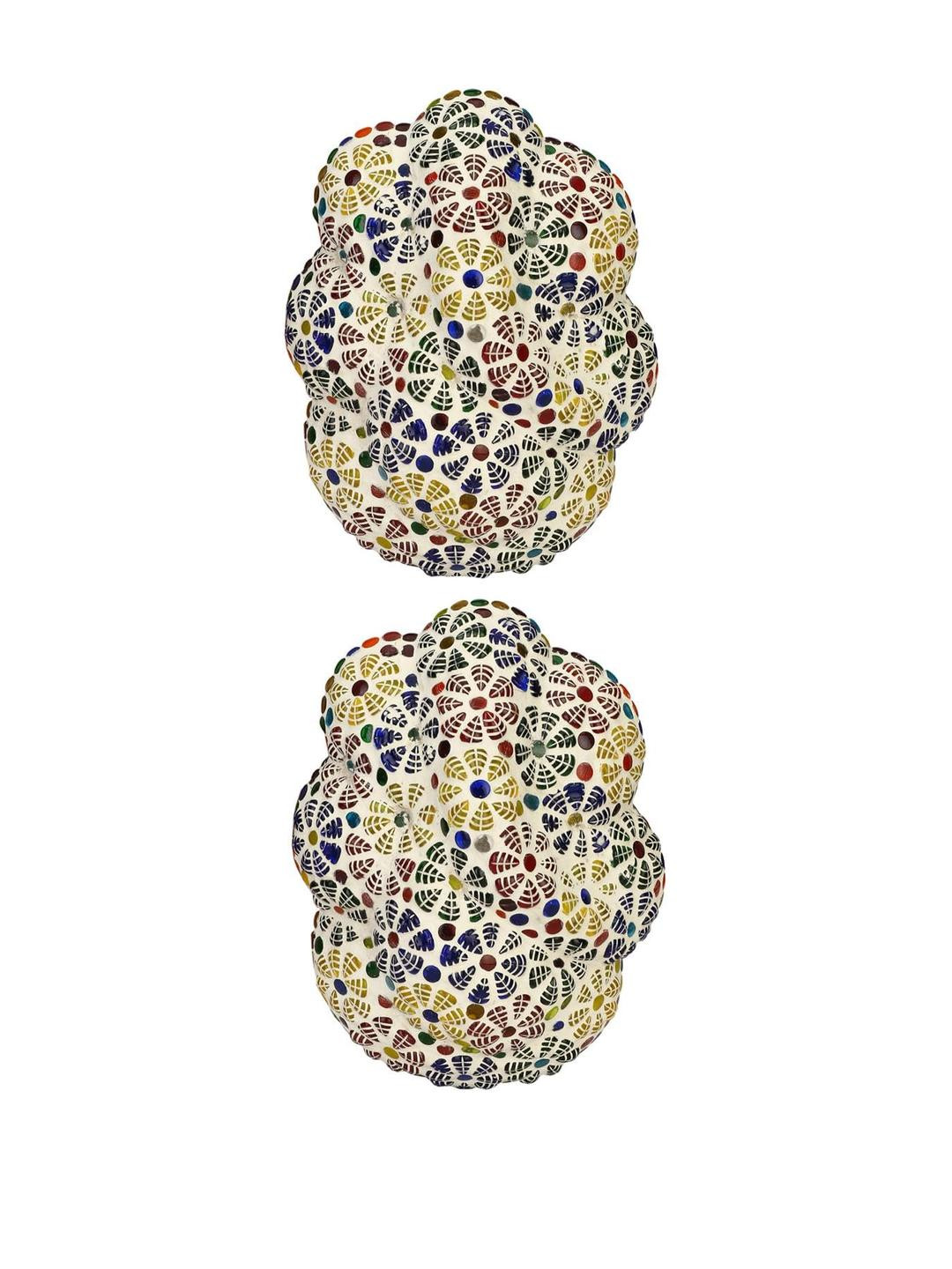 SOMIL Set of 2 Multi Glass Abstract shape  Wall Lamps