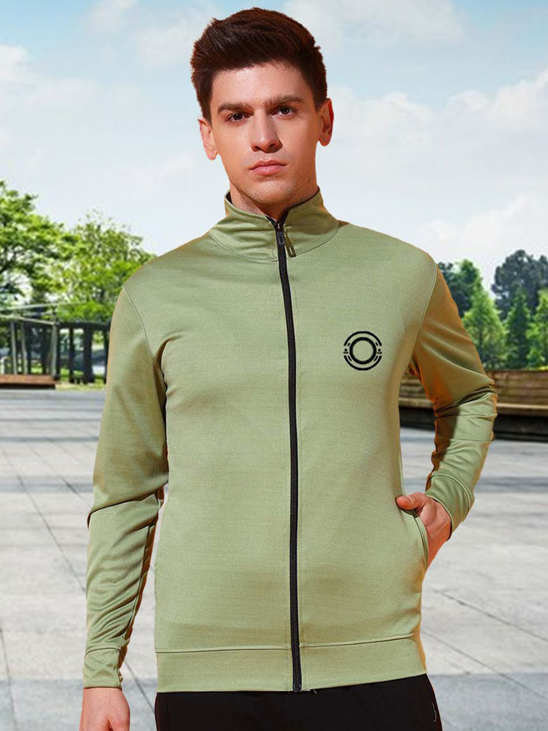 Unicus Apparel Windcheater Mandarin Collar Training or Gym Biker Jacket