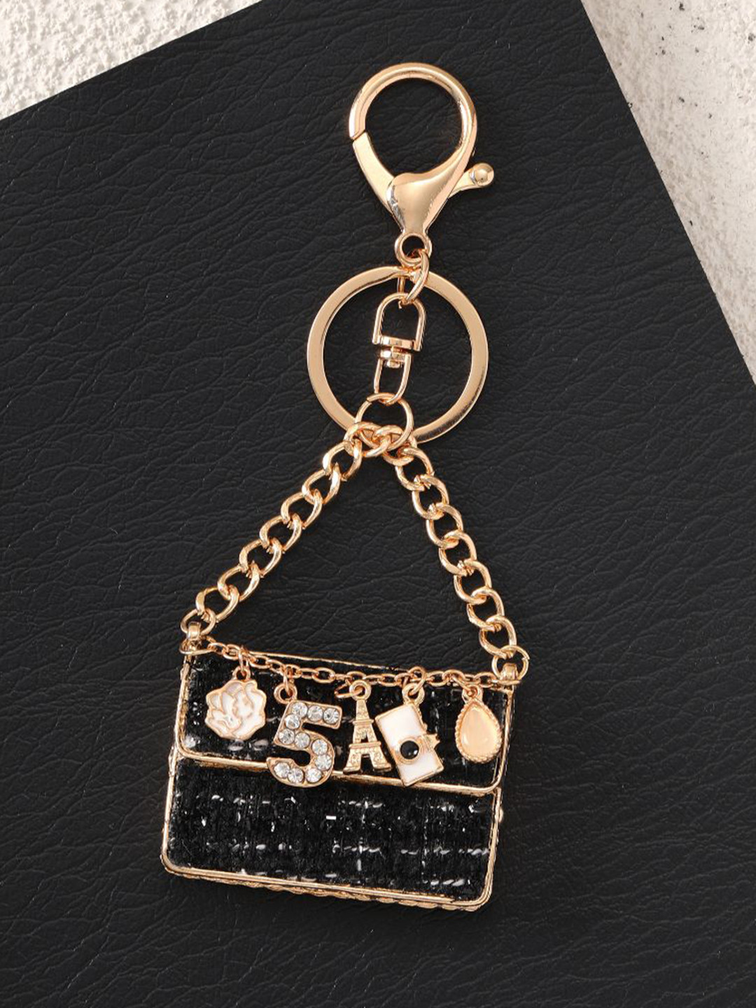 SALTY Black Mini Paris Purse Bag Charm