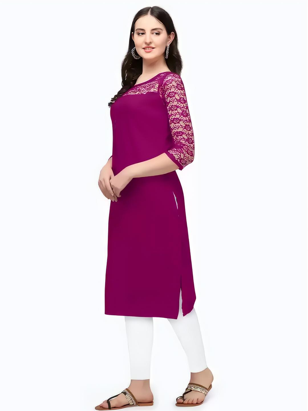 HIALTO Women Purple Other Kurtis