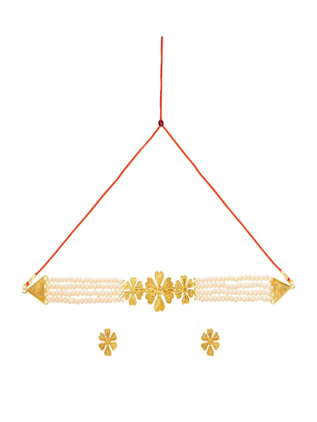 Upala Gold-Plated Choker Jewellery Set