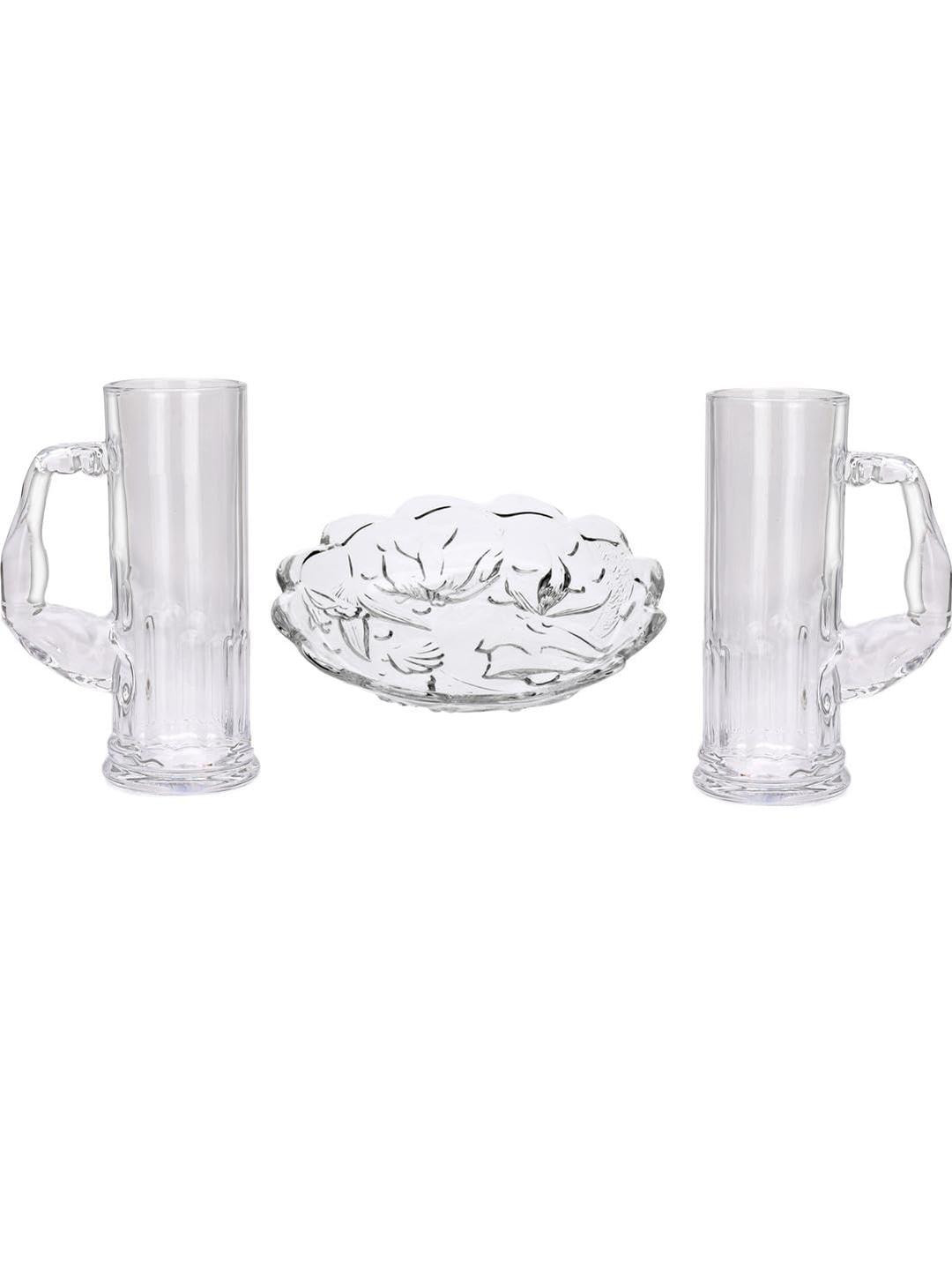 SOMIL Set of 3 Snack Bowl & Beer Glasses