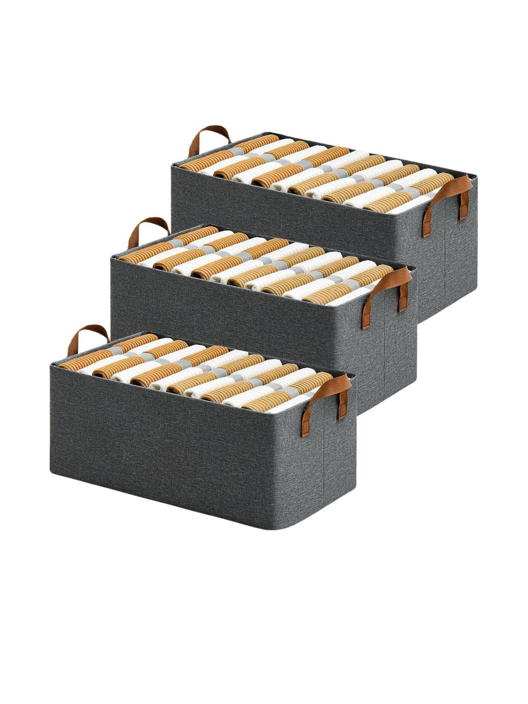 IVAZA Grey Fabric Multi-Utility Wardrobe Organisers