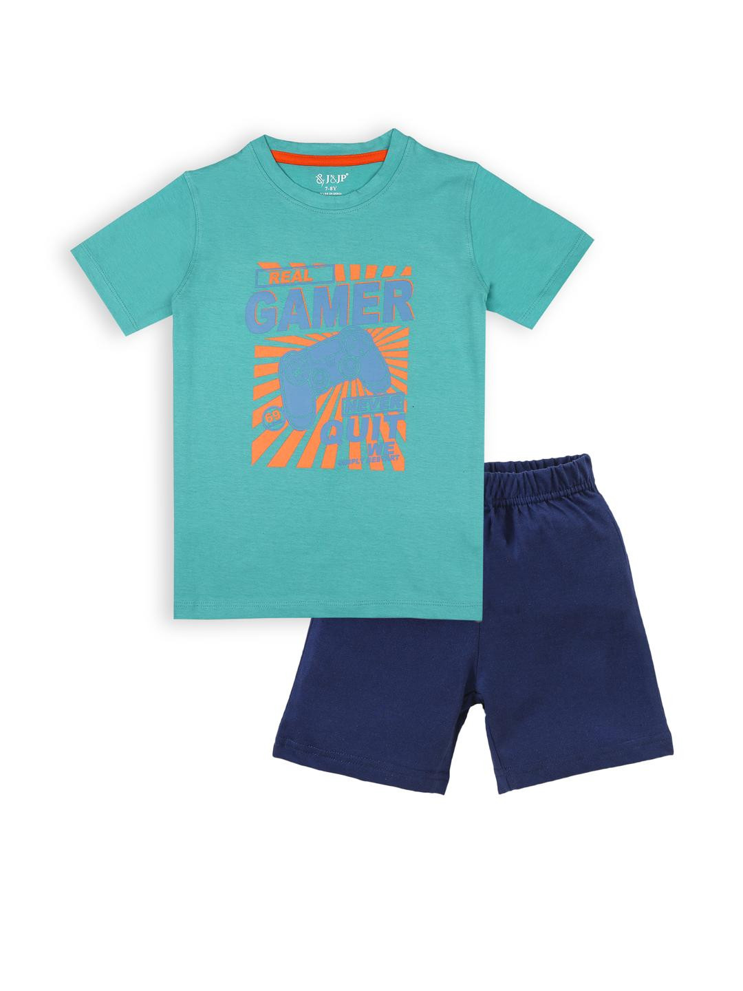 J&JP Boys Printed T-shirt & Short Set