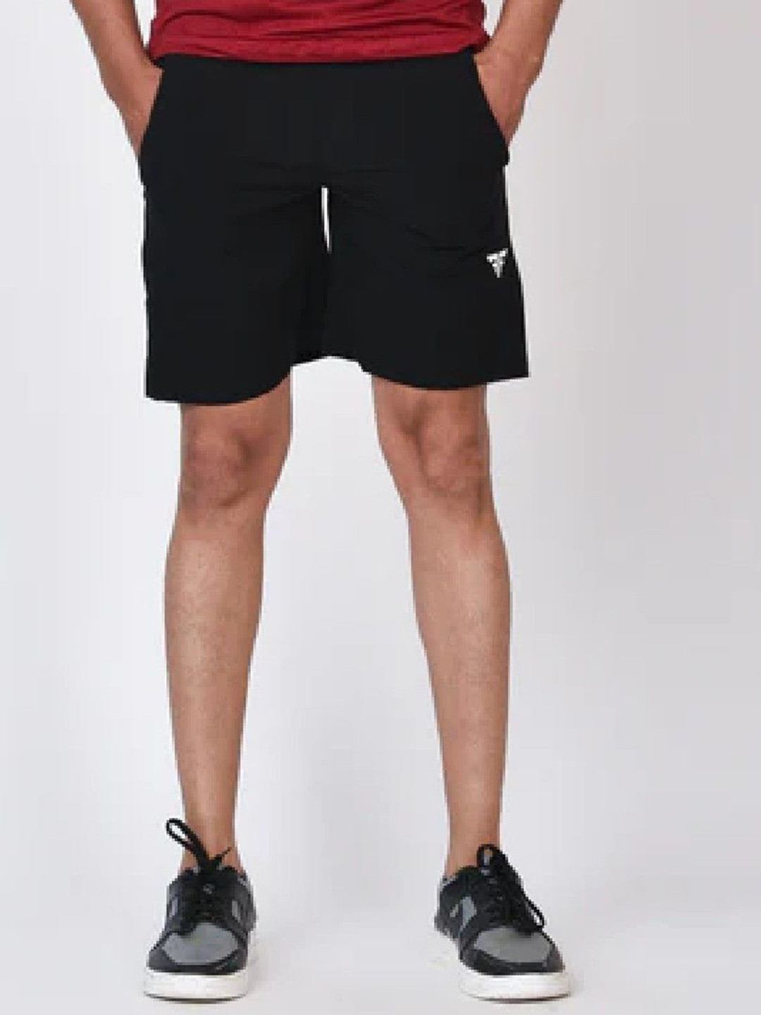 BRUTE FORCE Men Colourblocked Regular Fit Mid-Rise Running Sports Shorts