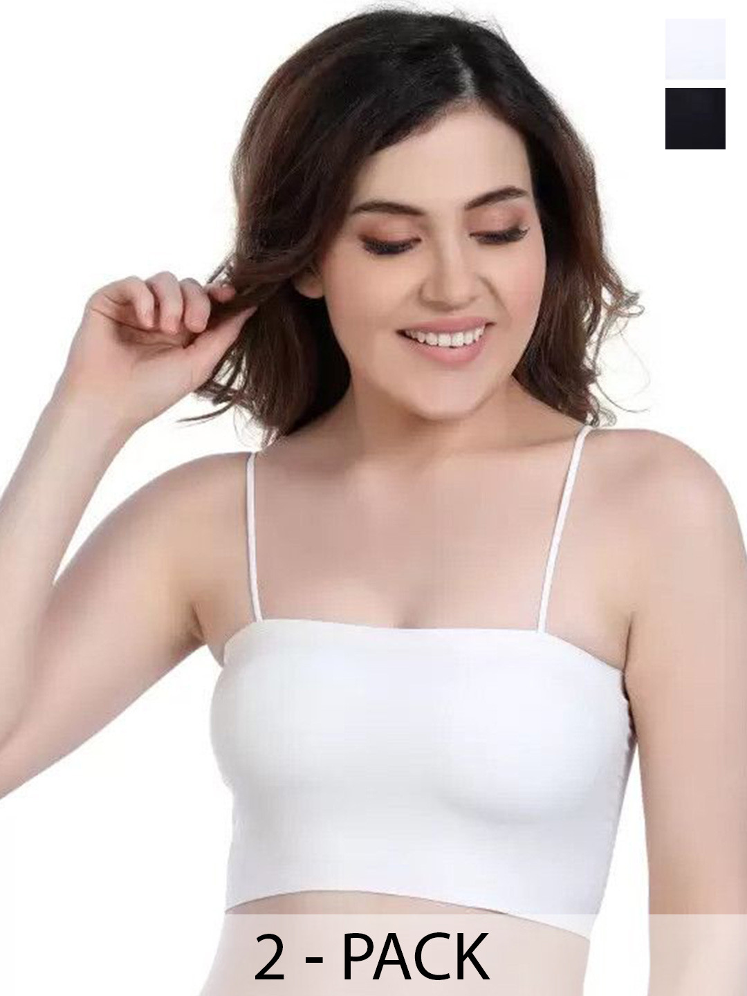 SRISARAS Women Pack of 2 Cotton Bralette Crop Top