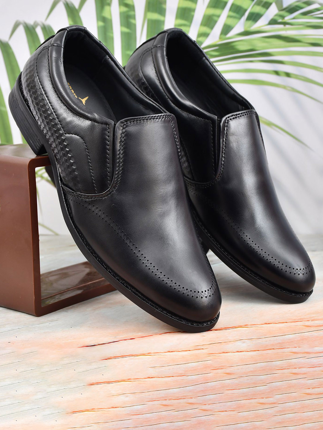 Robbie Jones Men Genuine Leather Formal Slip-Ons