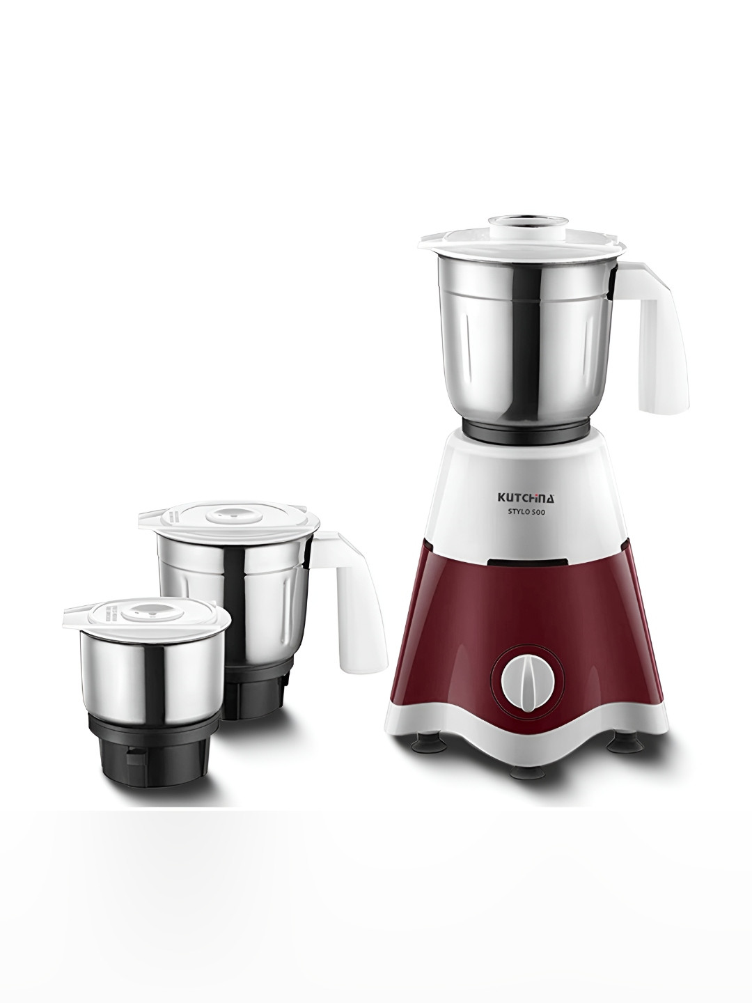 Kutchina Stylo Maroon Wet And Dry Grinder With Juicer Mixer Grinder 500 Watt