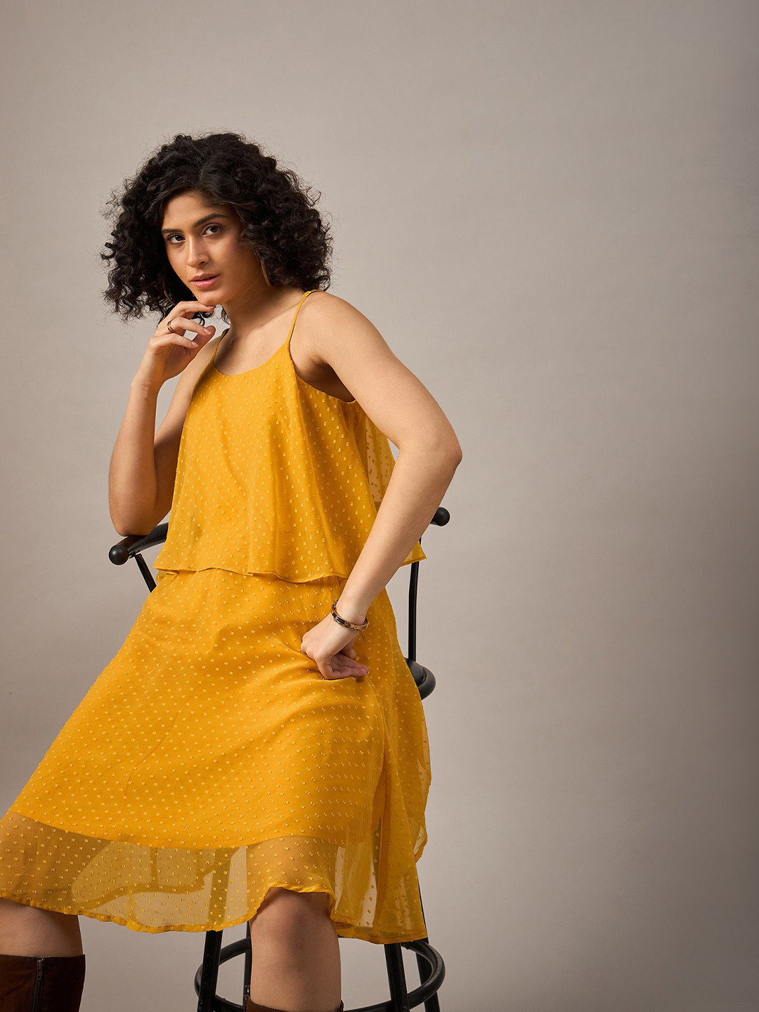 R.Code by The Roadster Life Co. Women Shoulder Straps A-Line Dress