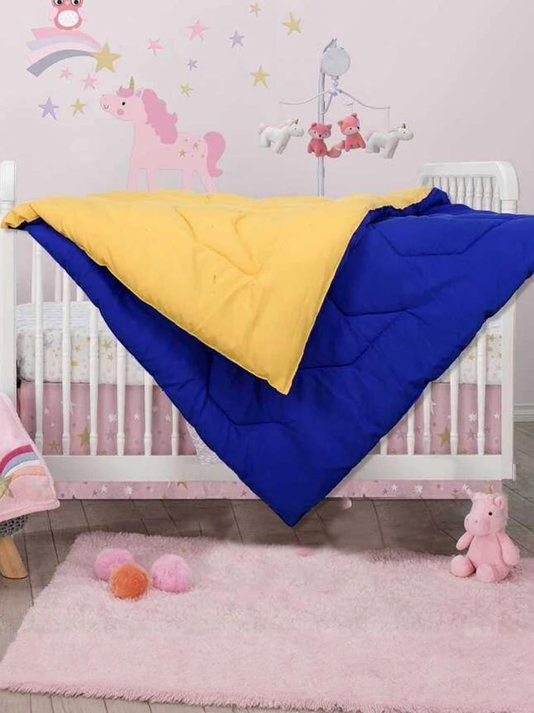 Doristyle Yellow 250 GSM Solid Microfiber Single Bed Baby Blanket