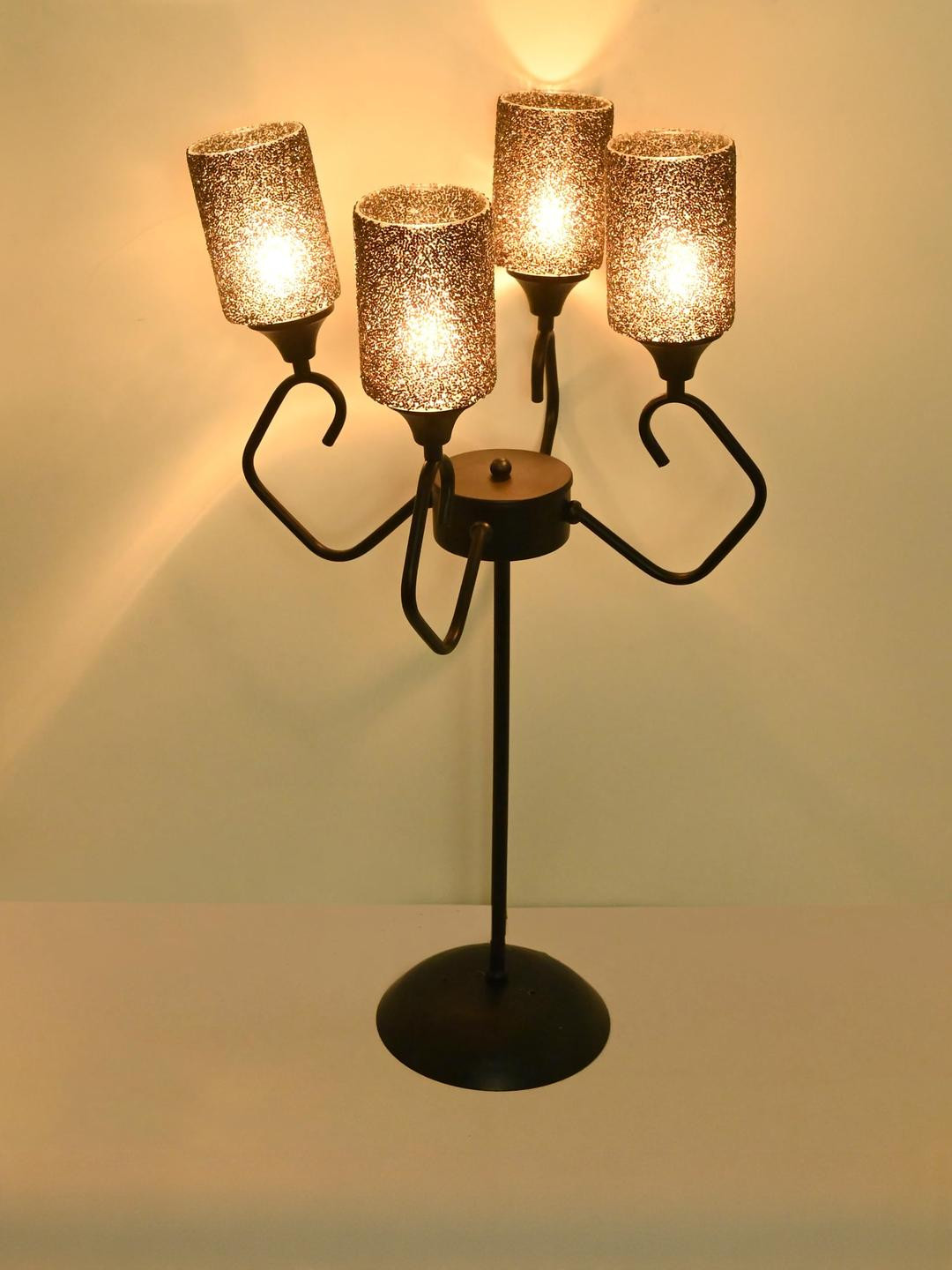 SOMIL Metal Base with Glass Shades Floor Lamp