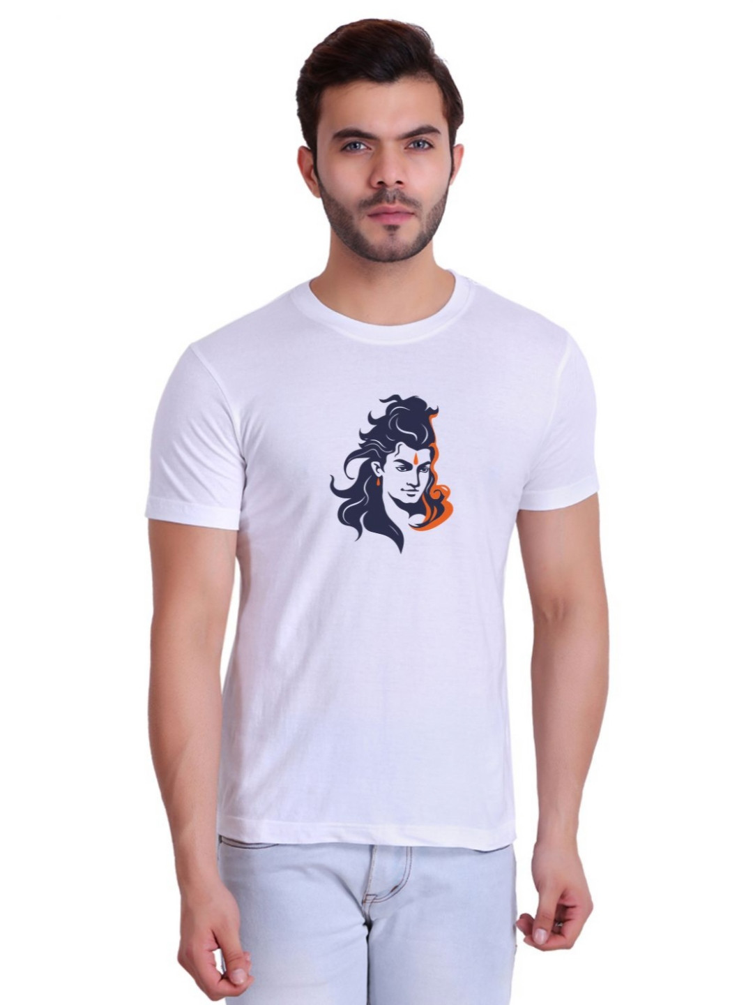 T.T. Graphic Printed Round Neck Regular Sleeves Regular Fit T-shirt