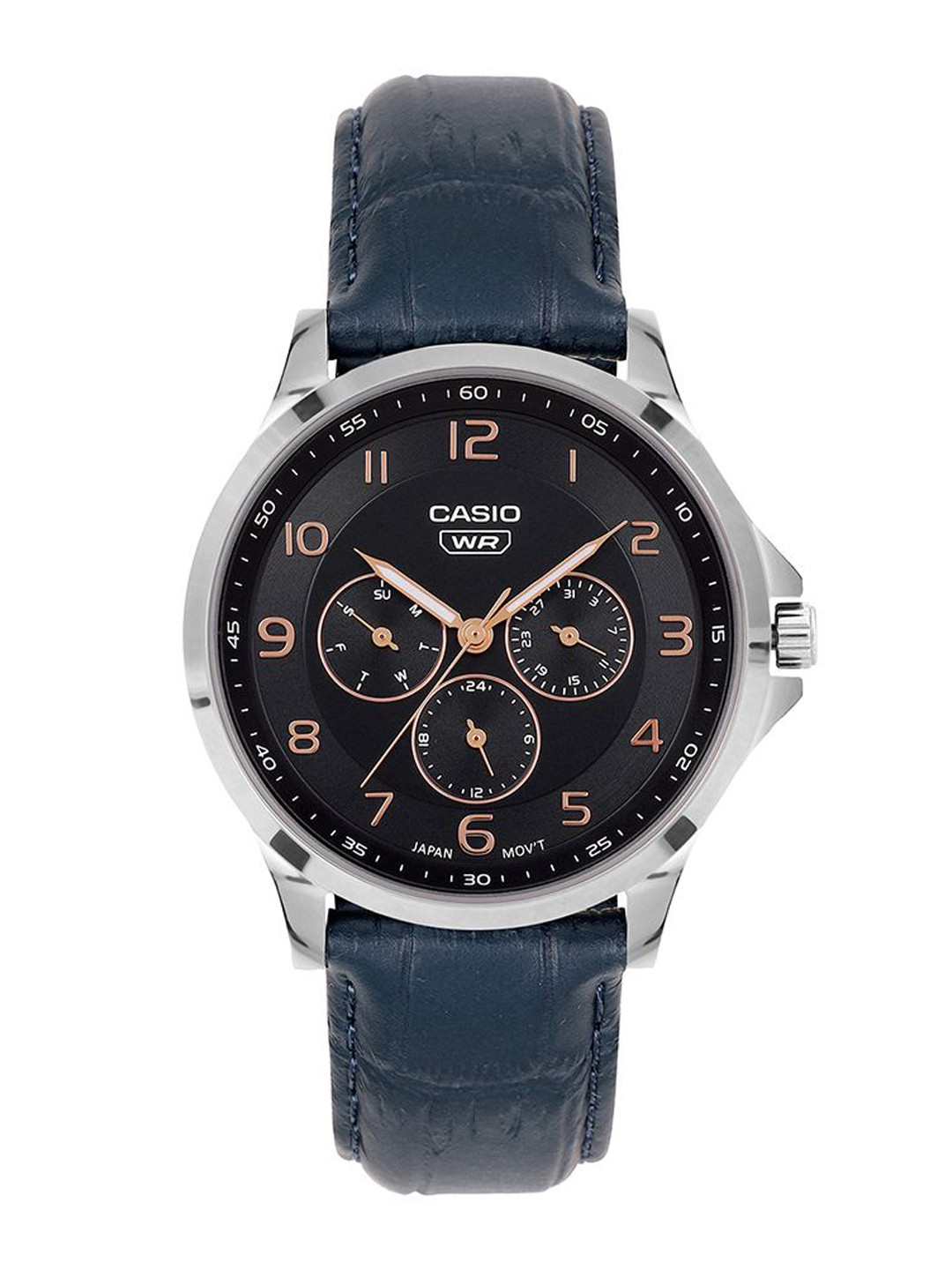 CASIO Men Dial & Leather Straps Analogue Watch A2455