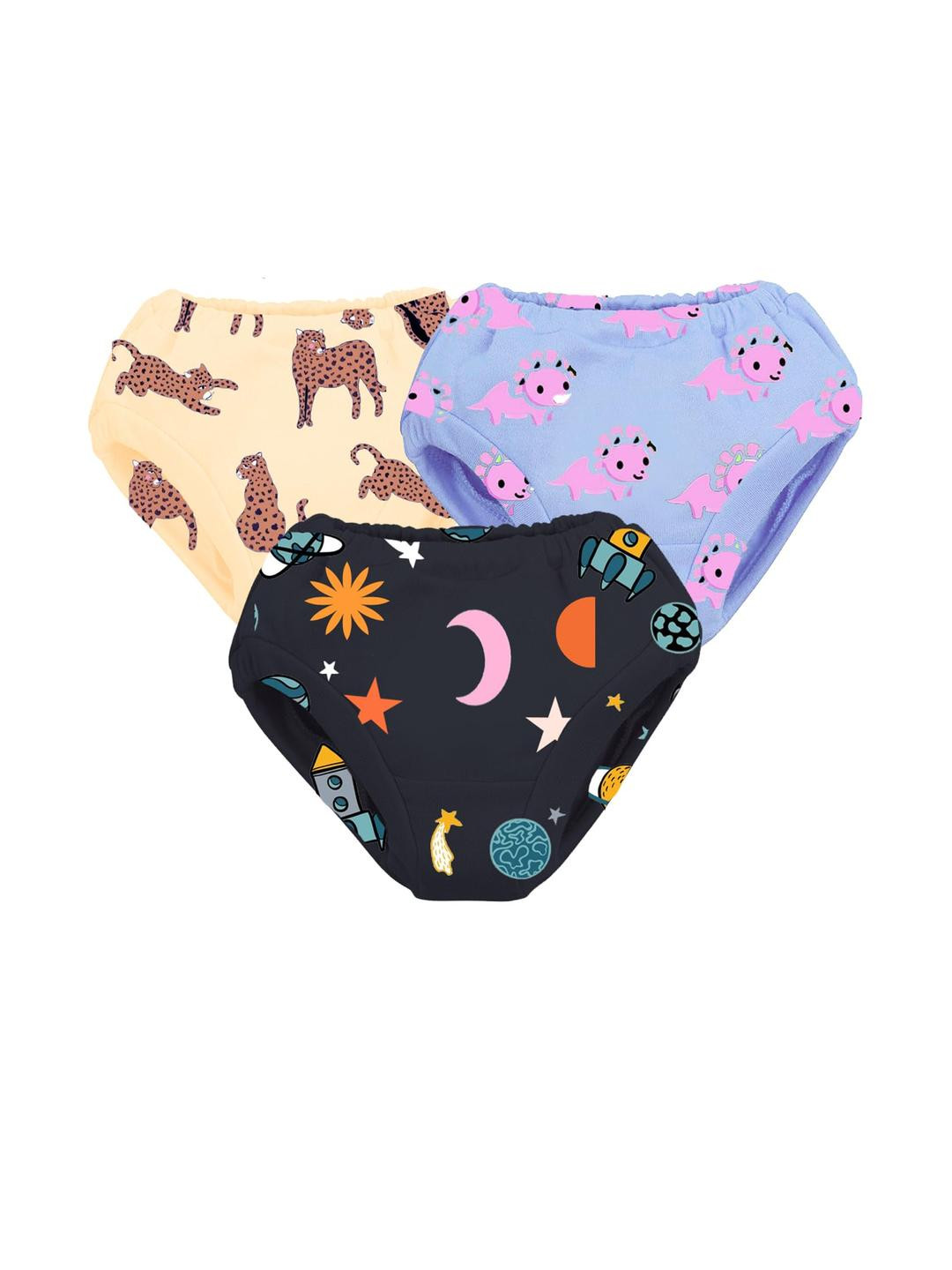 Nicsy Set of 3 Mid-Rise Basic Briefs