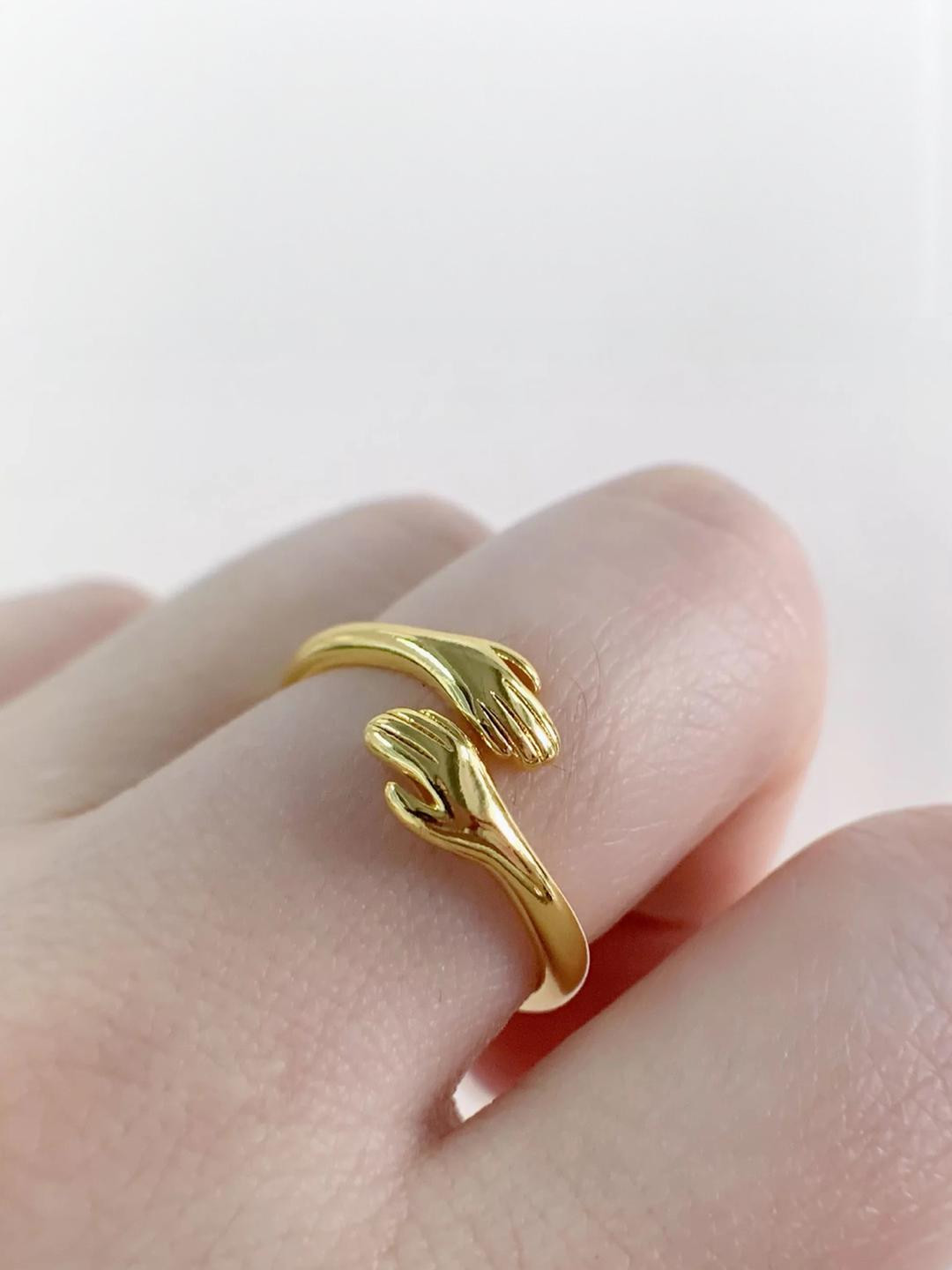 DressBerry Gold Plated Adjustable Hug Ring