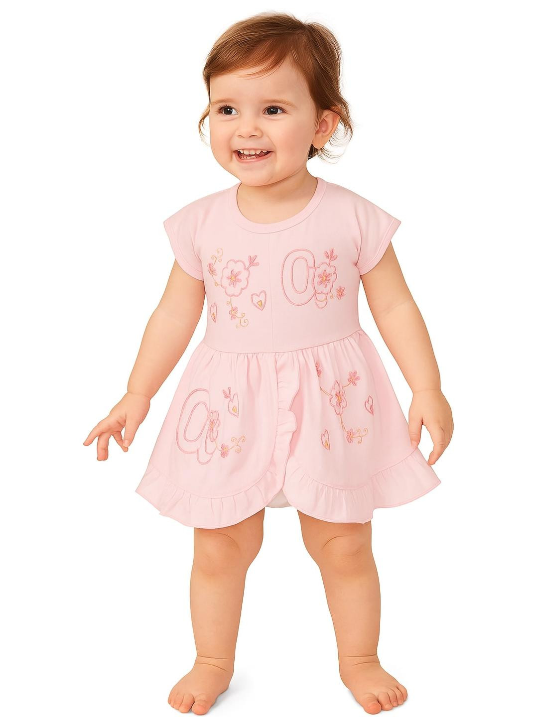 Melon Kidswear Girls Embroidered Top with Shorts